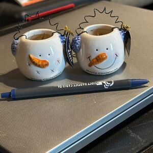 Crazy Mountain Vintage Snowman Tea Lite Candle "Merry Christmas"